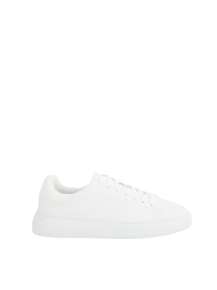 Sneakers in pelle Harmont [and] Blaine bianco