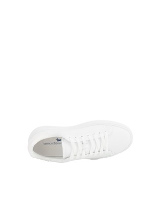 Sneakers in pelle Harmont [and] Blaine bianco in UOMO