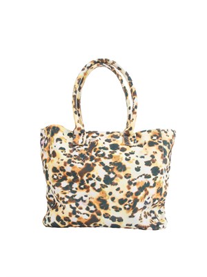 Borsa a spalla Liu Jo mare con stampa animalier all over e logo lettering ricamato in DONNA