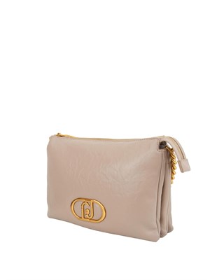 Borsa a spalla Liu Jo modello LaPuffy con effetto nappa taupe in DONNA