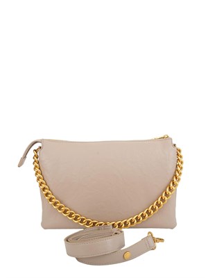 Borsa a spalla Liu Jo modello LaPuffy con effetto nappa taupe in DONNA