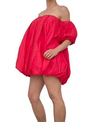 Mini abito Pinko a palloncino in popeline rosso in DONNA