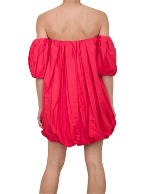 Mini abito Pinko a palloncino in popeline rosso in DONNA