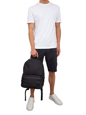 T-shirt Boss uomo in jersey di cotone bianco con logo tono su tono in UOMO