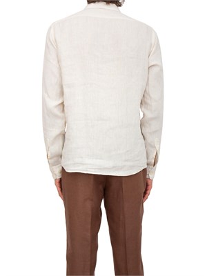 Camicia avorio botton down Boss uomo in lino in UOMO