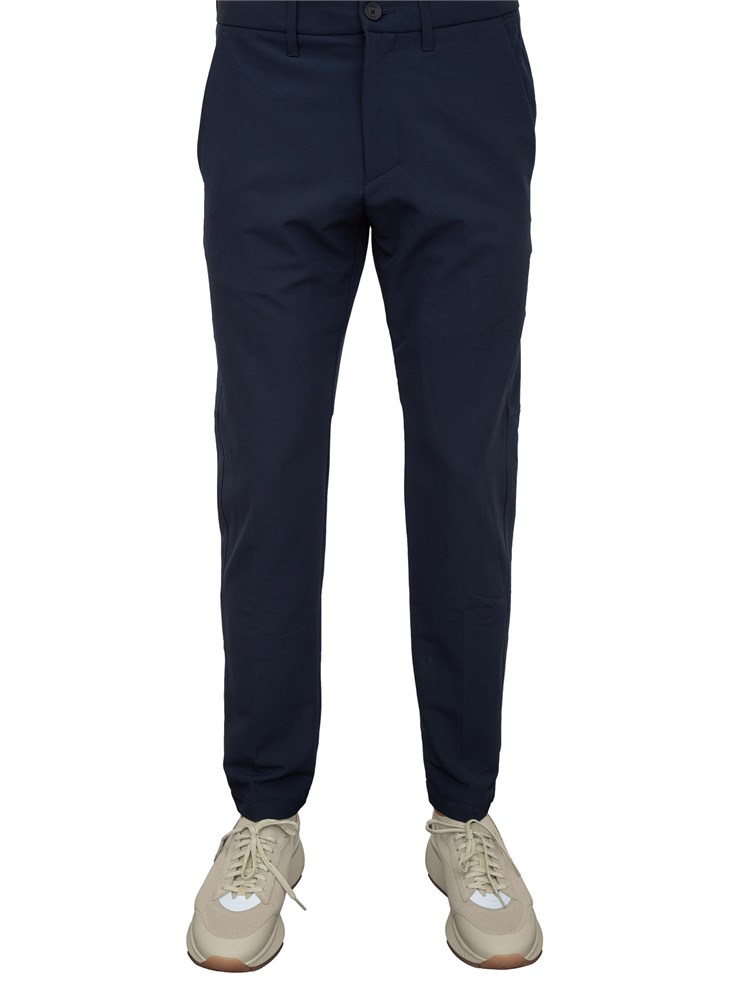 Pantaloni Boss slim fit in tessuto elasticizzato idrorepellente blu