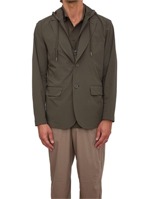 Giacca A.X. verde con cappuccio in UOMO