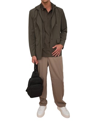 Giacca A.X. verde con cappuccio in UOMO