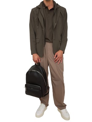 Polo A.X. verde in puro cotone con ricami all over in UOMO