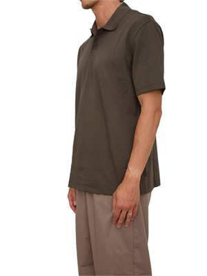 Polo A.X. verde in puro cotone con ricami all over in UOMO