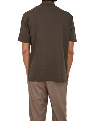 Polo A.X. verde in puro cotone con ricami all over in UOMO