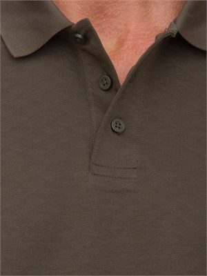 Polo A.X. verde in puro cotone con ricami all over in UOMO