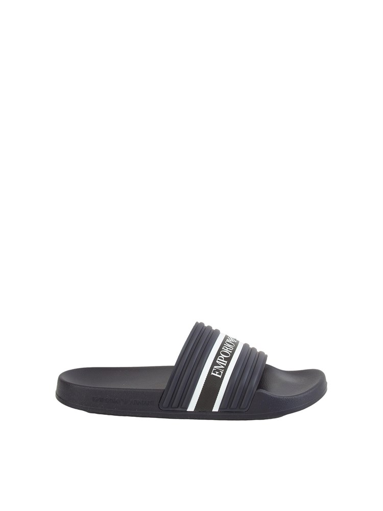 Ciabatte blu Emporio Armani con logo lettering