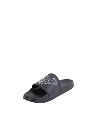 Ciabatte blu Emporio Armani con maxi logo Eagle in UOMO