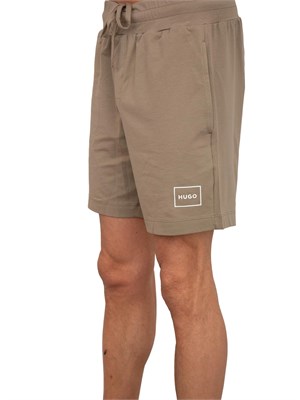 Bermuda Hugo in cotone elasticizzato con logo con cornice in UOMO