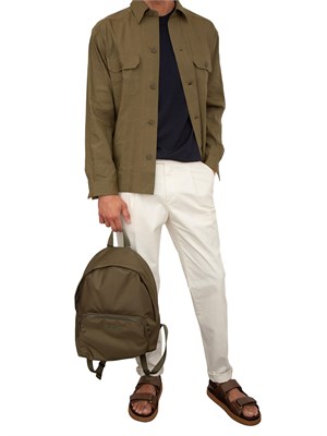 Camicia BOSS uomo relaxed fit in misto lino italiano verde in UOMO