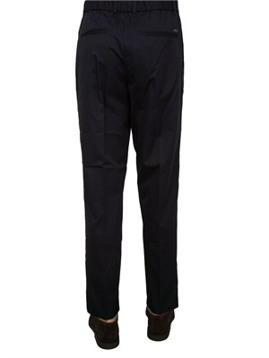 Pantaloni uomo Emporio Armani modello chino in cotone stretch blu in UOMO