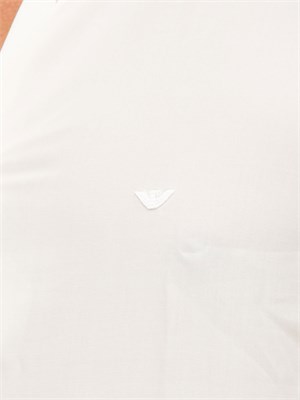 Camicia uomo Emporio Armani in misto cotone e lyocell bianco in UOMO