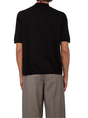 Maglia nera maniche corte Emporio Armani uomo in misto lyocell in UOMO