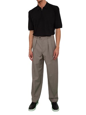 Maglia nera maniche corte Emporio Armani uomo in misto lyocell in UOMO