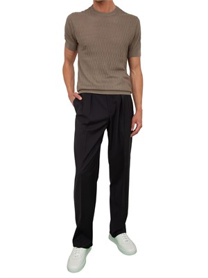 Maglia uomo Emporio Armani in maglia punto operato verde in UOMO