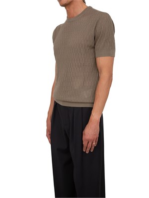 Maglia uomo Emporio Armani in maglia punto operato verde in UOMO
