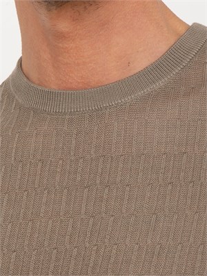 Maglia uomo Emporio Armani in maglia punto operato verde in UOMO