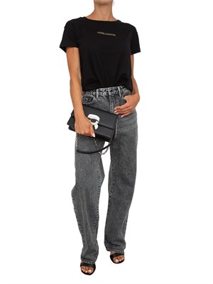 Jeans donna Armani Exchange modello relaxed fit in denim nero in DONNA