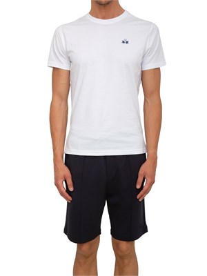 T-shirt uomo La Martina in cotone bianco con ricamo logo a contrasto in UOMO