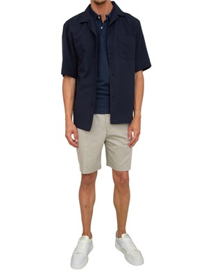 Polo uomo La Martina in cotone blu con ricamo logo e sottocollo logo in UOMO