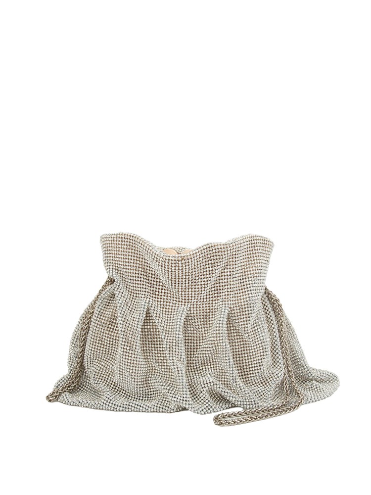Borsa a mano Toronto di Twenty Fourhaitch modello a sacchetto in cristalli argento