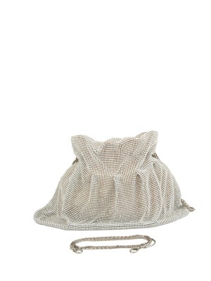 Borsa a mano Toronto di Twenty Fourhaitch modello a sacchetto in cristalli argento in DONNA