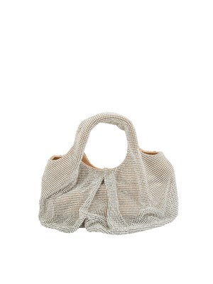 Borsa a mano Sydney di Twenty Fourhaitch con cristalli argento e tracolla removibile in DONNA