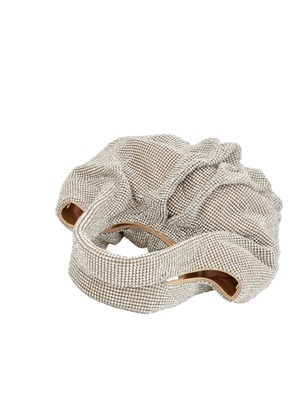 Borsa a mano Sydney di Twenty Fourhaitch con cristalli argento e tracolla removibile in DONNA