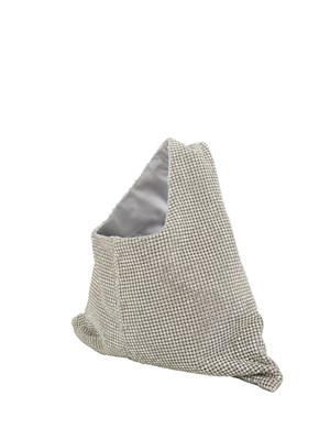 Borsa shopper Parks di Twenty Fourhaitch in maglia di strass argento in DONNA