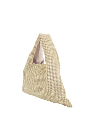 Borsa shopper Parks di Twenty Fourhaitch in maglia di strass oro in DONNA