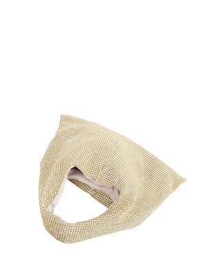 Borsa shopper Parks di Twenty Fourhaitch in maglia di strass oro in DONNA