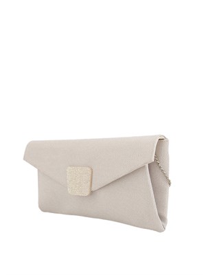 Maxi pochette Saturno di Twenty Fourhaitch in tessuto diamantato con patta e fibbia in DONNA