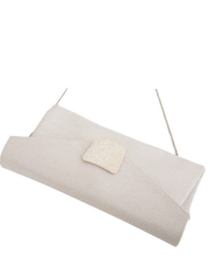 Maxi pochette Saturno di Twenty Fourhaitch in tessuto diamantato con patta e fibbia in DONNA