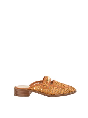 Mules Twinset in rafia e pelle sintetica in DONNA