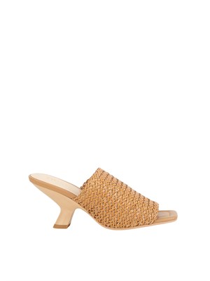 Sandali Twinset beige mules con intrecci in DONNA