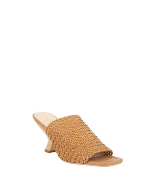 Sandali Twinset beige mules con intrecci in DONNA