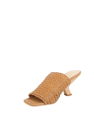 Sandali Twinset beige mules con intrecci in DONNA