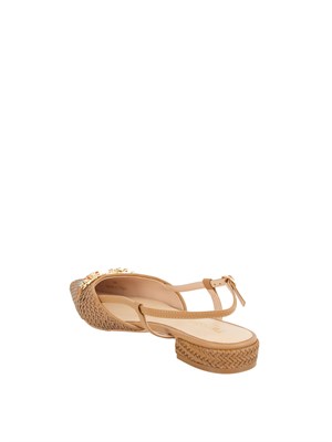 Ballerine Twinset slingback con Oval T beige in DONNA
