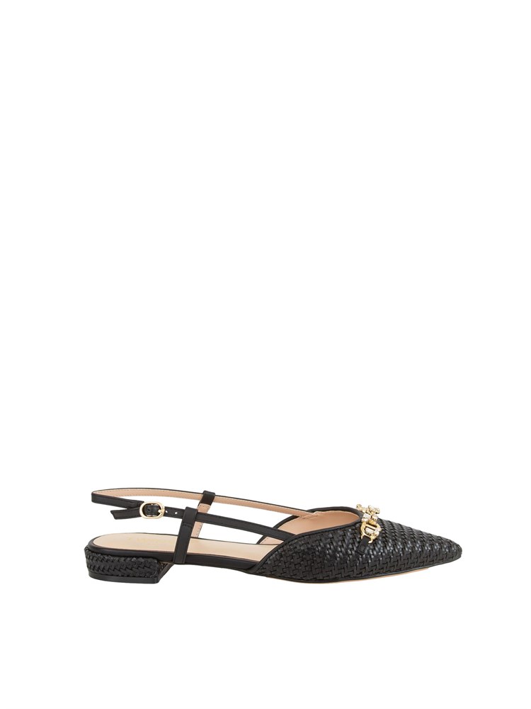 Ballerine Twinset slingback con Oval T nero