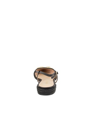 Ballerine Twinset slingback con Oval T nero in DONNA
