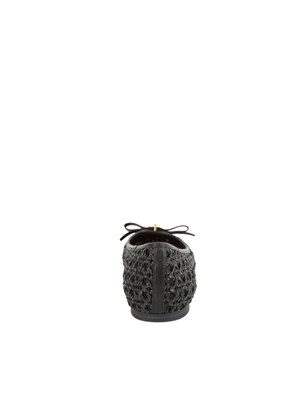 Ballerine Twinset nero con intrecci e fiocco in DONNA
