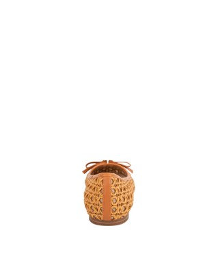 Ballerine Twinset beige con intrecci e fiocco in DONNA