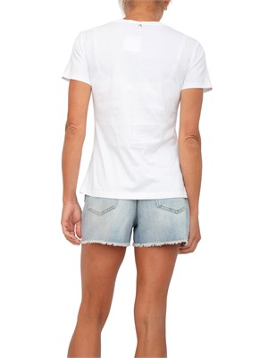 T-shirt Twinset in cotone bianco con stampa in DONNA