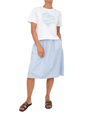 T-shirt Twinset Actitude in cotone bianco con stampa cuore in DONNA